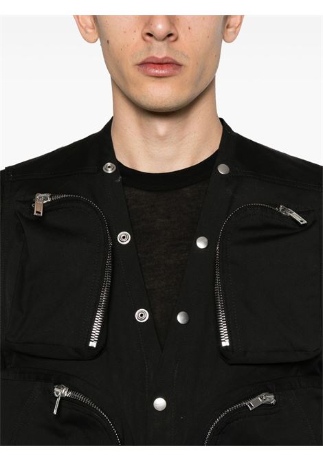 gilet cargo uomo nero RICK OWENS | RU01E5767 TE09
